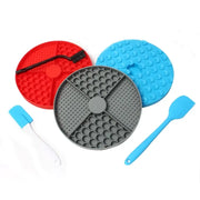 Comedouro Lento de Silicone para Pets (redondo)