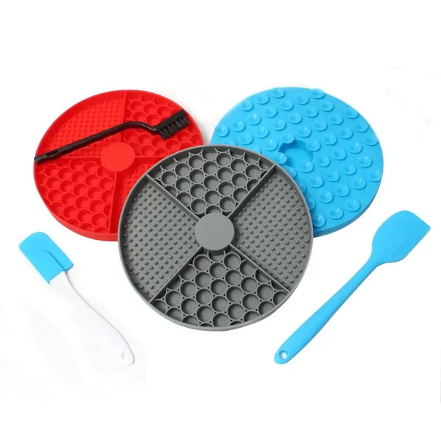 Comedouro Lento de Silicone para Pets (redondo)