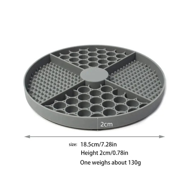 Comedouro Lento de Silicone para Pets (redondo)