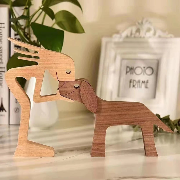 Estatueta de cachorro e mulher ou homem (últimas unidades)