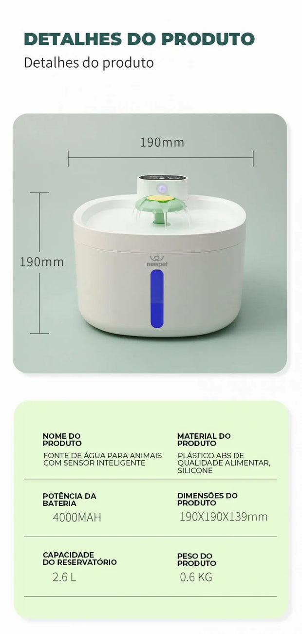 Bebedouro inteligente para Pets