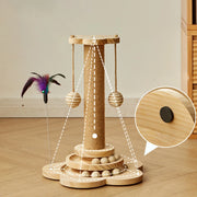 Arranhador para gatos com brinquedos