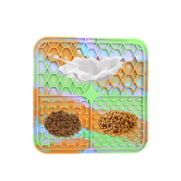 Tapete de Silicone para alimentação Lenta e Interativa (Quadrado)
