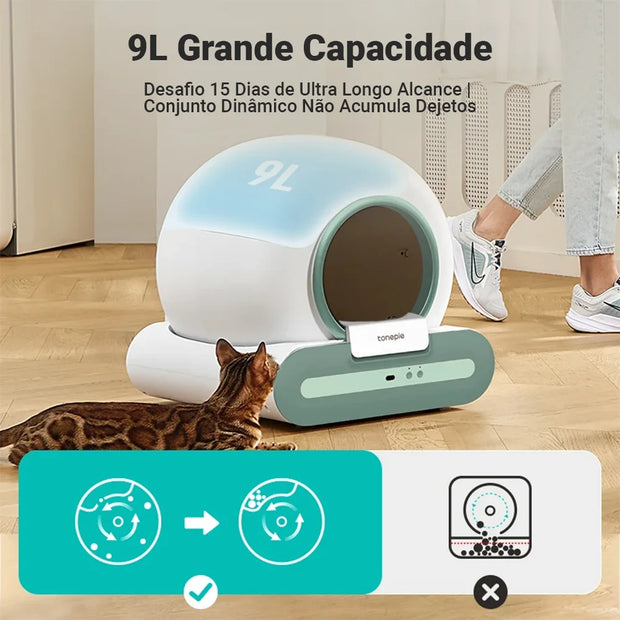 Caixa de Areia Autolimpante para Gatos (Produto no Brasil!)