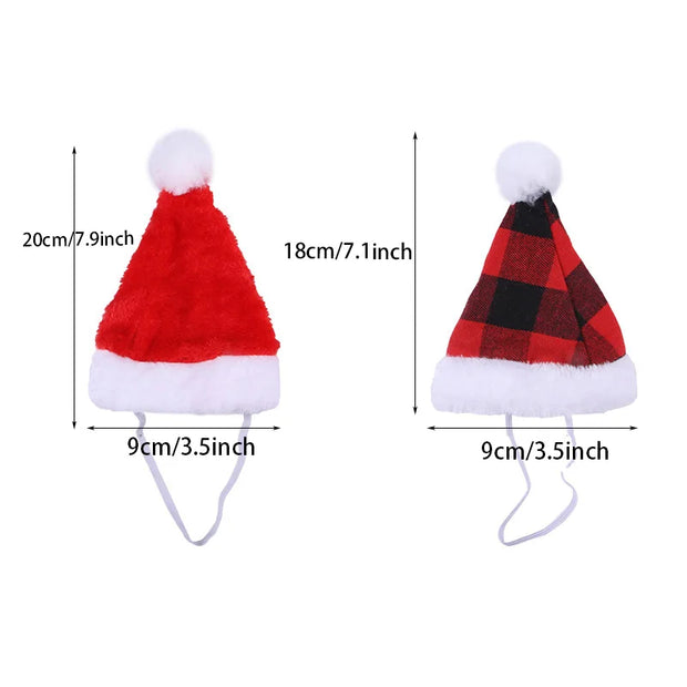 Gorro de Natal para Pets (2, 4 ou 6 peças)