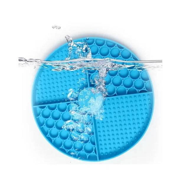 Comedouro Lento de Silicone para Pets (redondo)