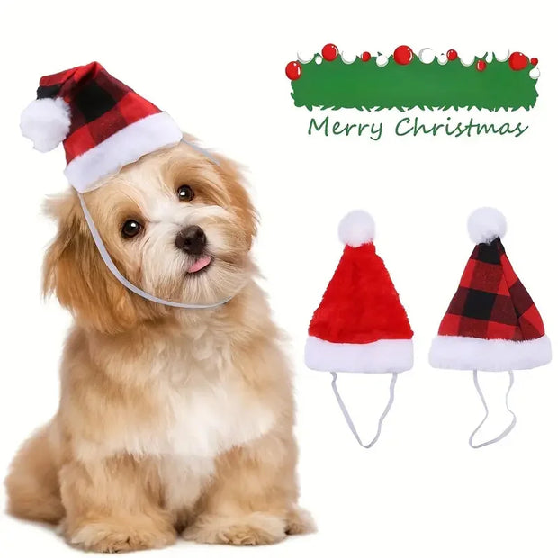 Gorro de Natal para Pets (2, 4 ou 6 peças)
