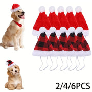 Gorro de Natal para Pets (2, 4 ou 6 peças)